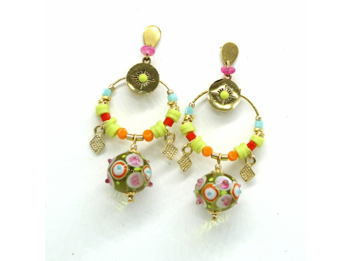 Boucles d'oreilles Citrus Coral