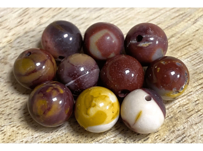 PERLES JASPE MOKAITE