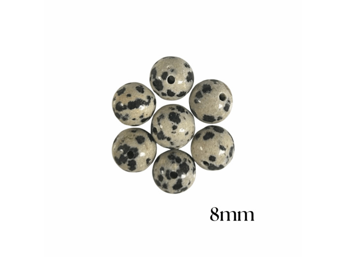 PERLES JASPE DALMATIEN