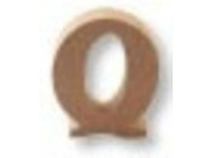 Lettre "Q" Mdf - Hauteur : 45 mm