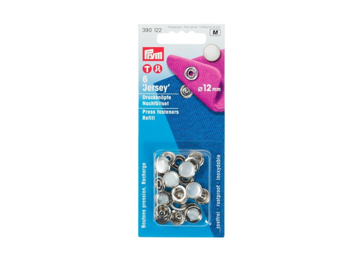 Boutons pression Jersey nacré 12 mm, recharge