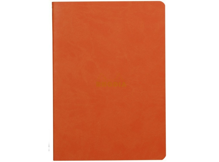 Carnet piqûre textile - A5 - 64 pages - Dot - Tangerine