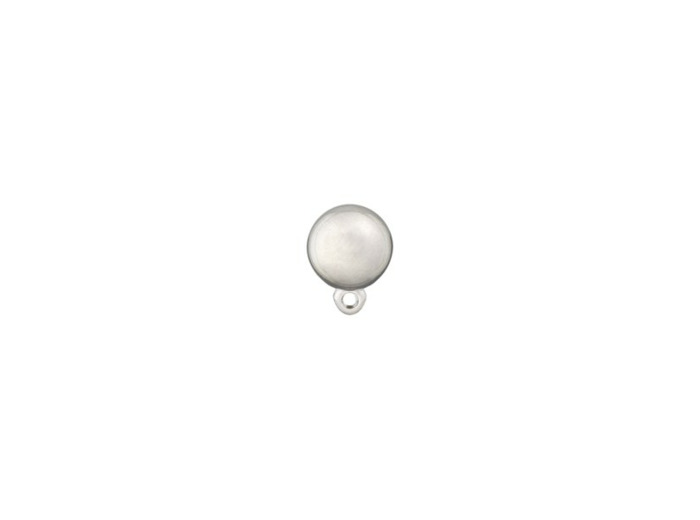 Bouton métal - Boule sur pied argent