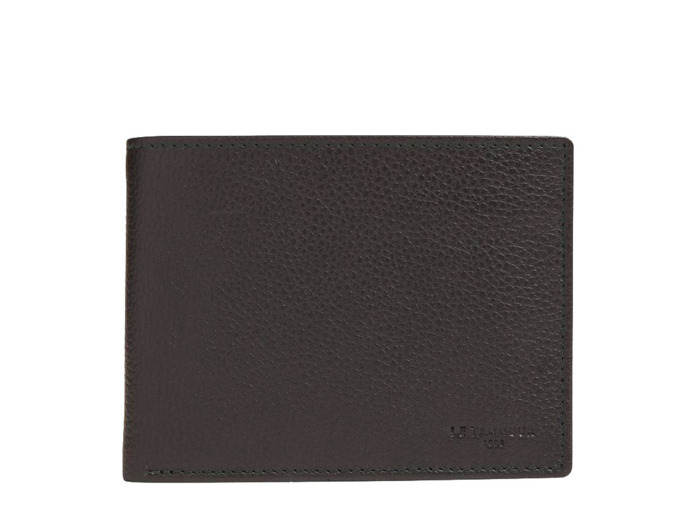 Le Tanneur Charles Portefeuille 2 Volets Cuir Grainé Noir