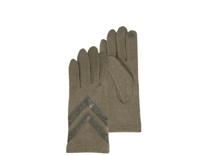 Isotoner Gants Tactiles Pour Femme En Laine Kaki