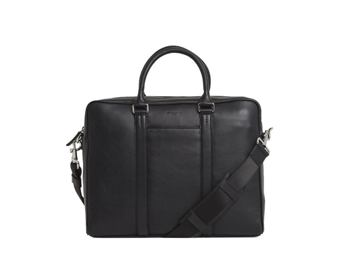 Le Tanneur Charles Porte Documents 1 Compartiment 14" Cuir Grainé Noir
