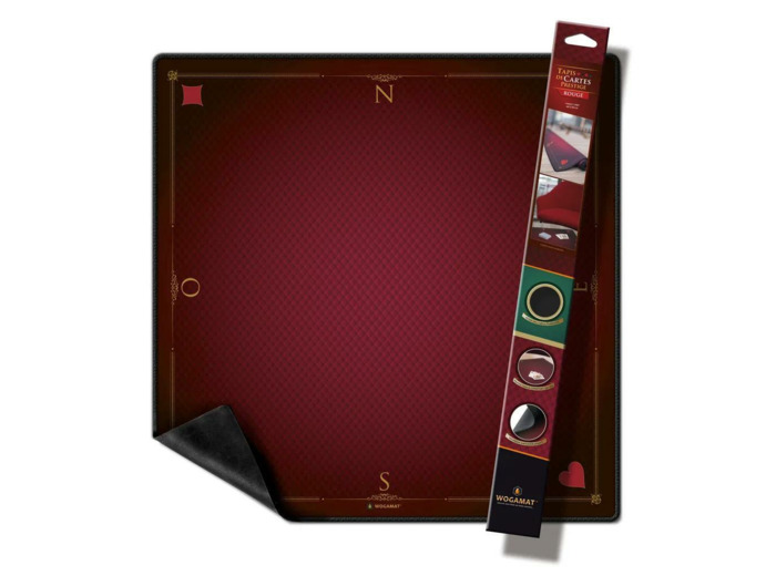 TAPIS CARTES PRESTIGE ROUGE (FORMAT TAROT 60X60 CM)