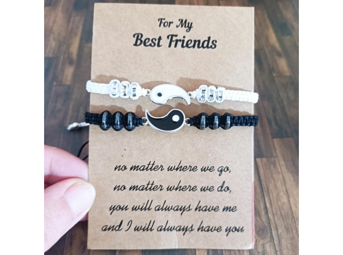 2 bracelets ying &yang