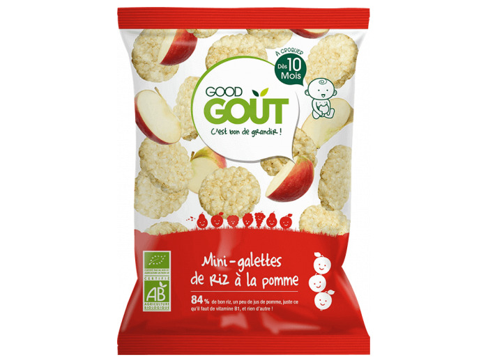 GOOD GOUT MINI-GALETTE DE RIZ POMME 40G