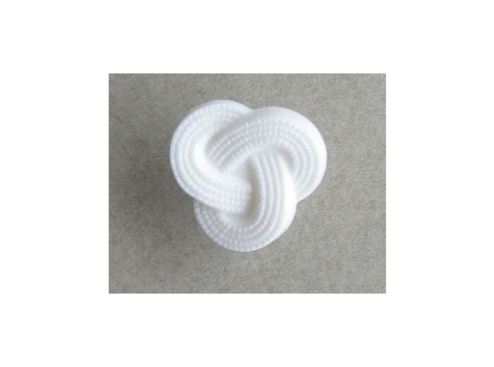 Bouton nœud blanc 15 mm
