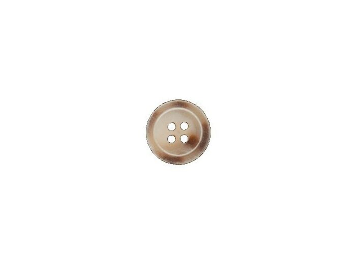 Boutons polyester beige 11 mm
