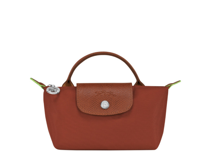 Longchamp le Pliage Green Trousse Cosmétique Avec Poignée Chataigne