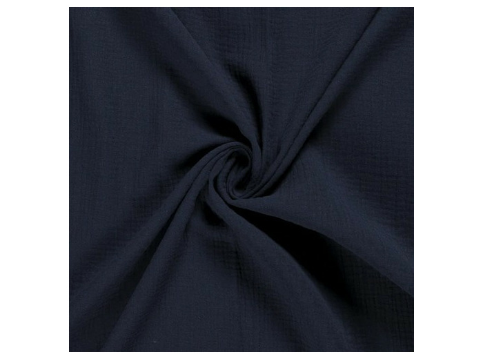 Tissu double gaze marine