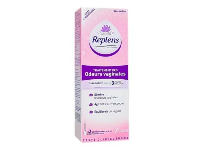 Gel traitement des odeurs vaginales x3 unidoses de 7,8g Sans parfum Replens
