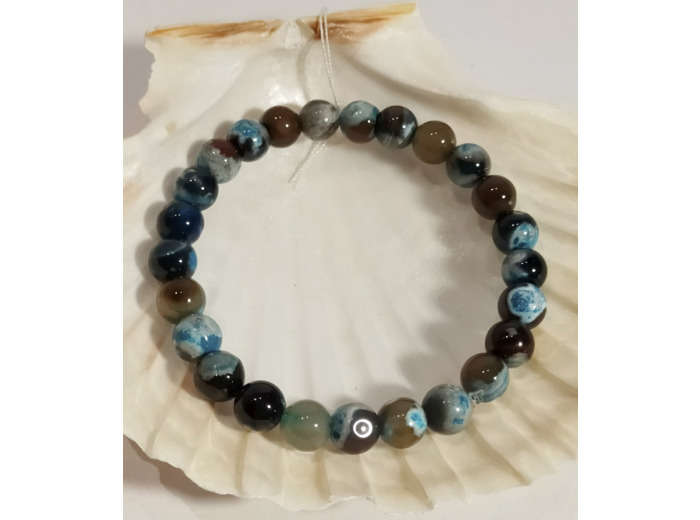 Agate bleu océan