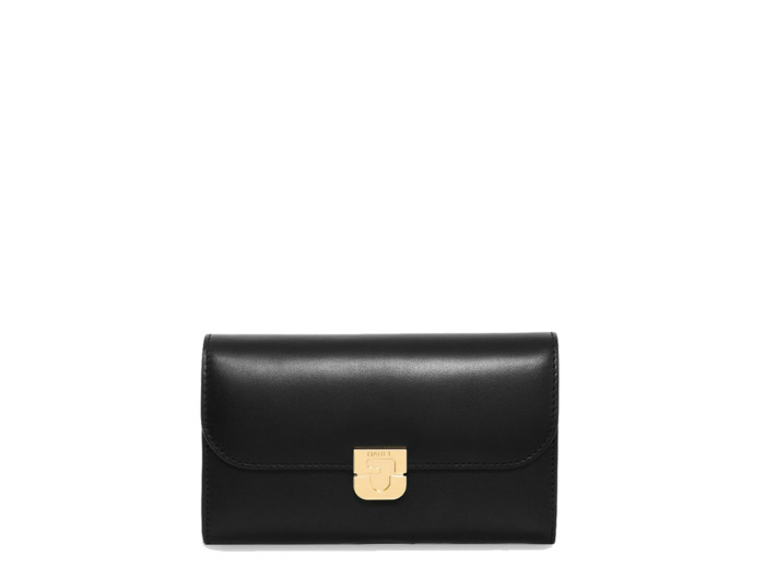 Gérard Darel PM Wallet Portefeuille En Cuir Noir