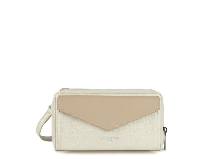 Lancaster Maya Pochette Organisée Smartphone 117-08 Blanc Nacré