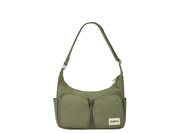 Hindbag Emile Sac Besace Multipoches En Coton Bio Olive