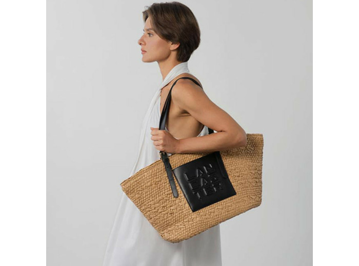 Lancaster Le Panier Grand Sac Cabas Osier 518-081 Noir