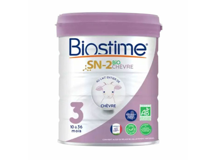 Lait Infantile SN-2 Chèvre 3ème âge Bio 800g 10 à 36 mois Biostime
