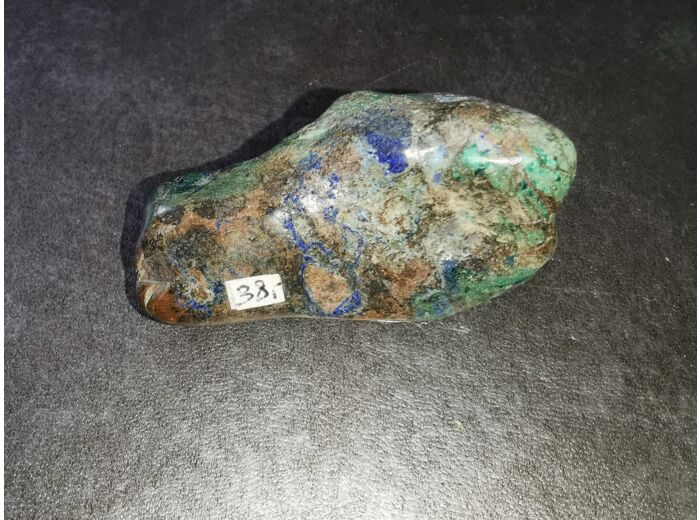 Azurite malachite pierre polie et brute 54g