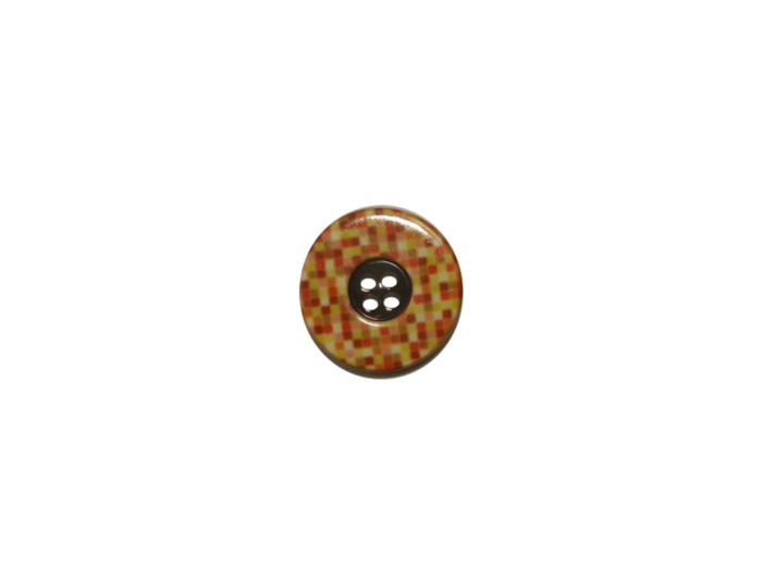Bouton jaune fantaisie 20 mm