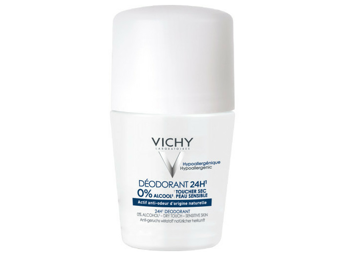 24h Toucher Sec 50ml Déodorant Roll-on Peaux Sensibles Vichy