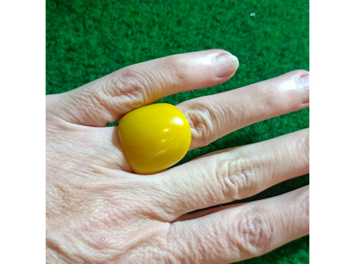 Bague anis en ivoire végétal