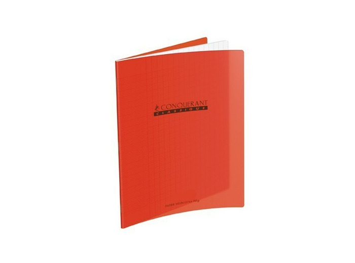 Cahier 17x22 - 60 pages - Séyès - Polypro rouge