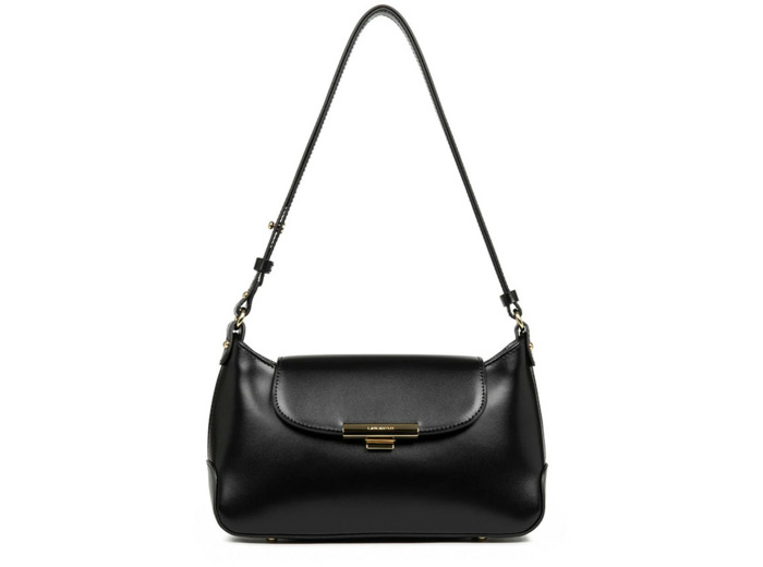 Lancaster Suave Evenly Sac Besace Cuir 480-026 Noir