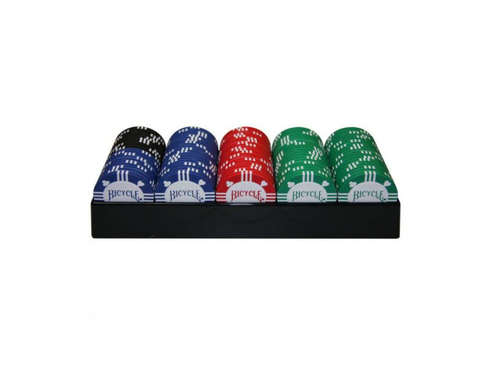 Bicycle - Set de 100 Jetons de Poker Tournament Clay Filled