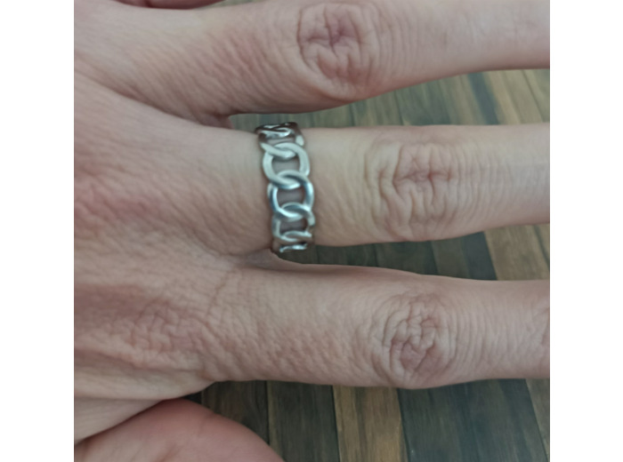 Bague maillon chaîne en acier inox 2