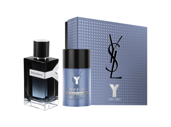 YSL BEAUTE - Y (homme) Coffret EP Vaporisateur 100ml+Vaporisateur 10ml+Gel Douche 50ml