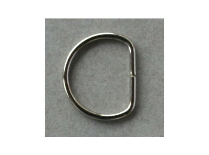 Demi anneaux métal argent 15 mm