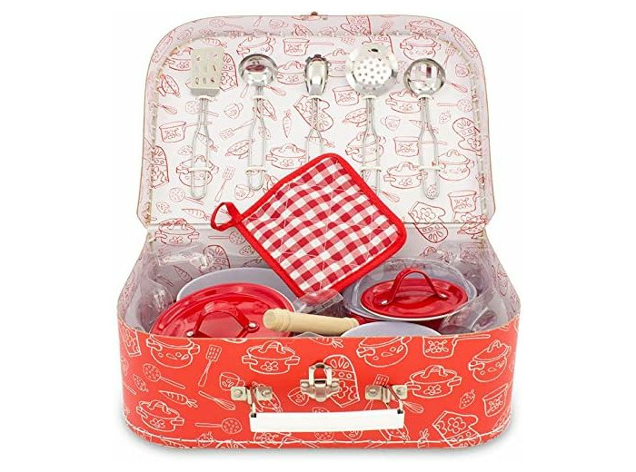 Ulysses 5063 12 pièces Ensemble de Cuisine dans Une Valise Box, Rouge