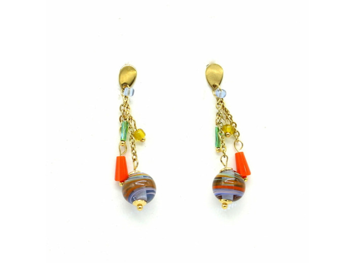 Boucles d'oreilles chaine Zeline