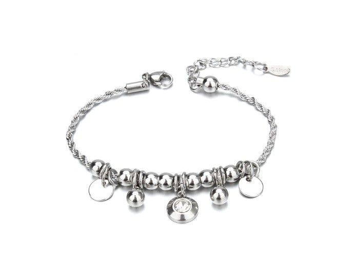 Bracelet à boules diam's en acier inoxydable