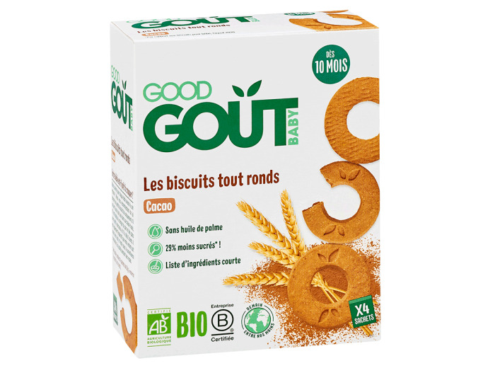 GOOD GOUT LES BISCUITS RONDS CACAO 80G