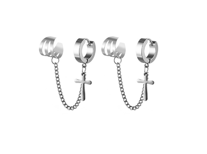 Boucles d'oreilles/lobe croix