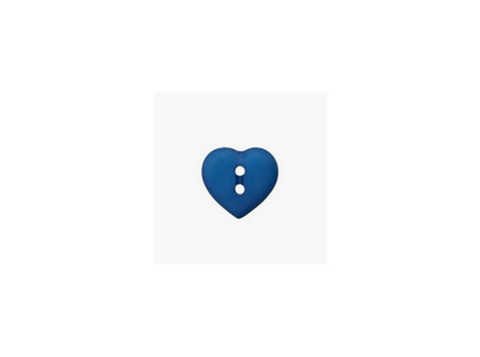 Bouton coeur bleu marine 12 mm