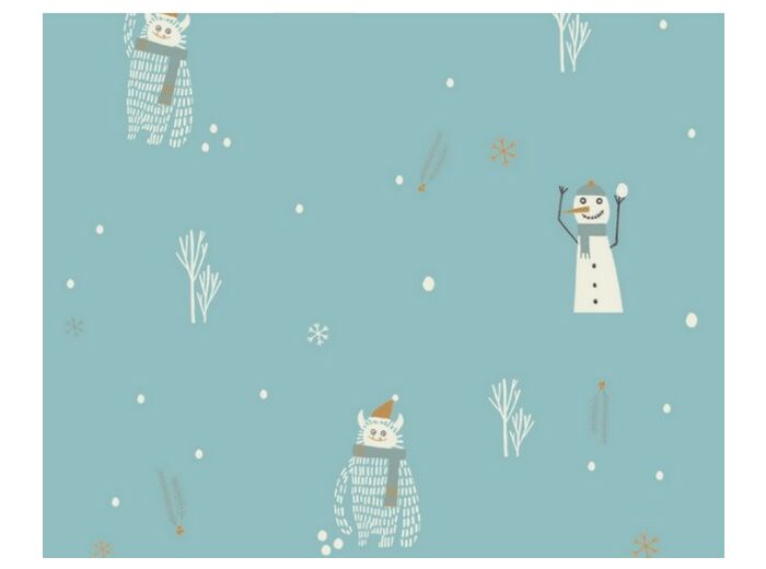 Tissu imperméable Yeti & Snowman - Katia Fabrics