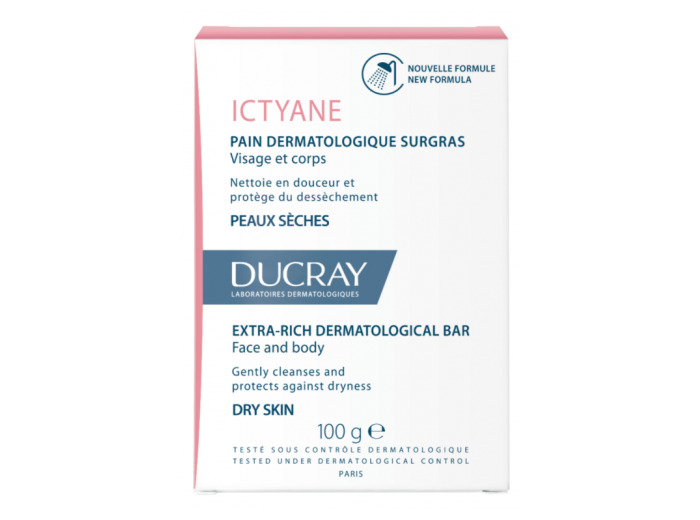 Pain Dermatologique Surgras Visage Et Corps Peaux Seches 100g Ictyane Ducray