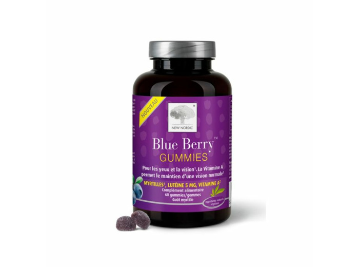 Blue Berry Gummies Vision 60 Comprimés New Nordic