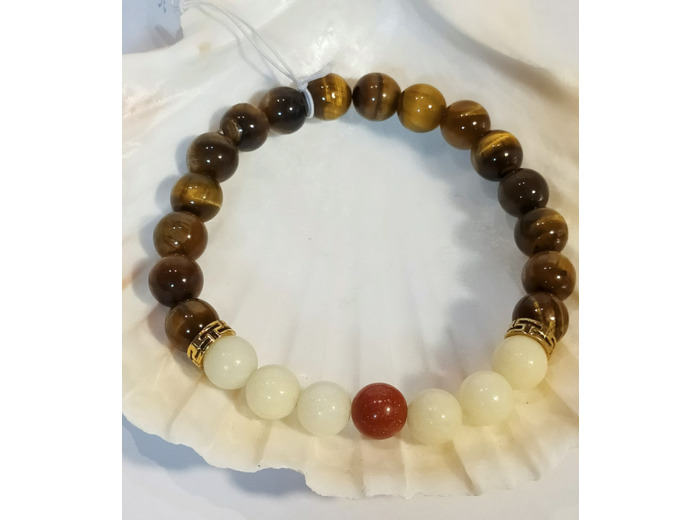 Œil de tigre, jade jaune, pierre de soleil