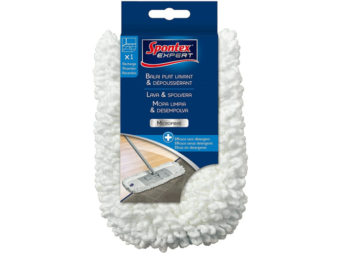 Spontex Essuie-glace plat sec et humide – La raclette universelle pour dépoussiérer ou nettoyer avec un chiffon humide.