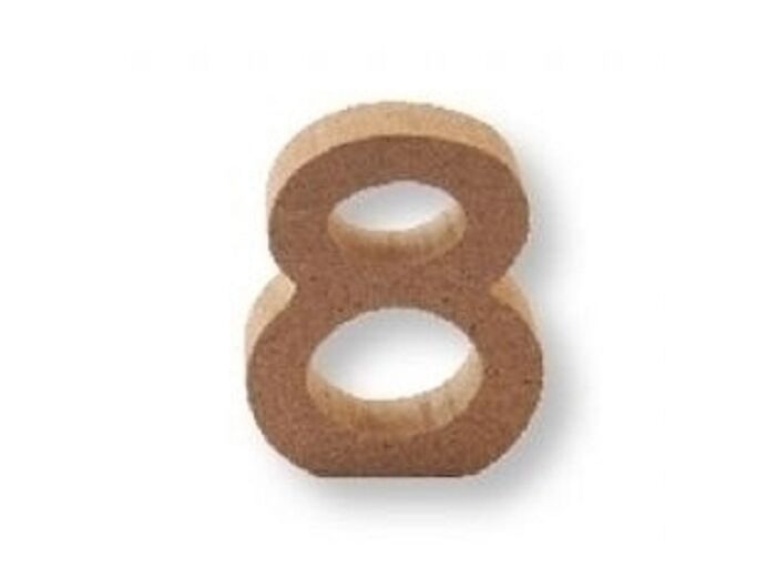 Chiffre "8" Mdf - 4,5 cm