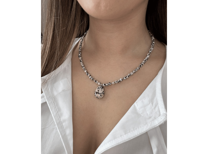 COLLIER JASPE DALMATIEN