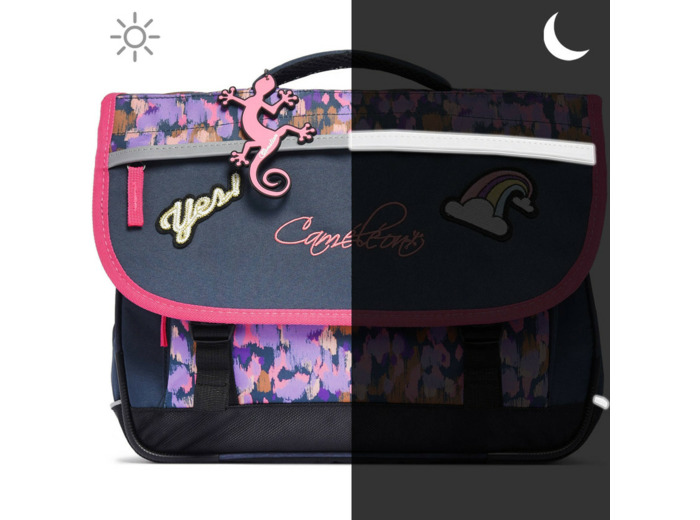 Caméléon Basic Actual Cartable 41cm 3 compartiments Navy Rainbow