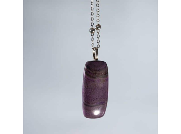 Pendentif sugilite sur hematite monture argent 925/000 (vendu sans chaine) BG21 olpa654
