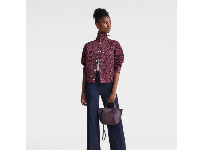 Longchamp Essential Cuir Sac A Main XS Aubergine